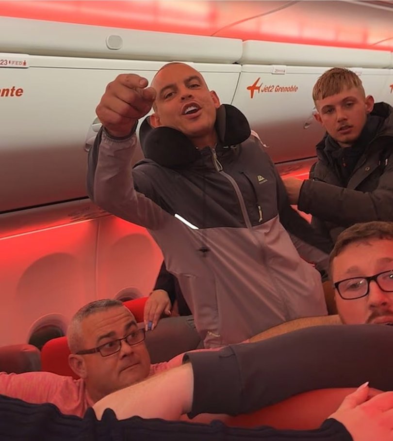 Mid-air tension erupts into chaos.