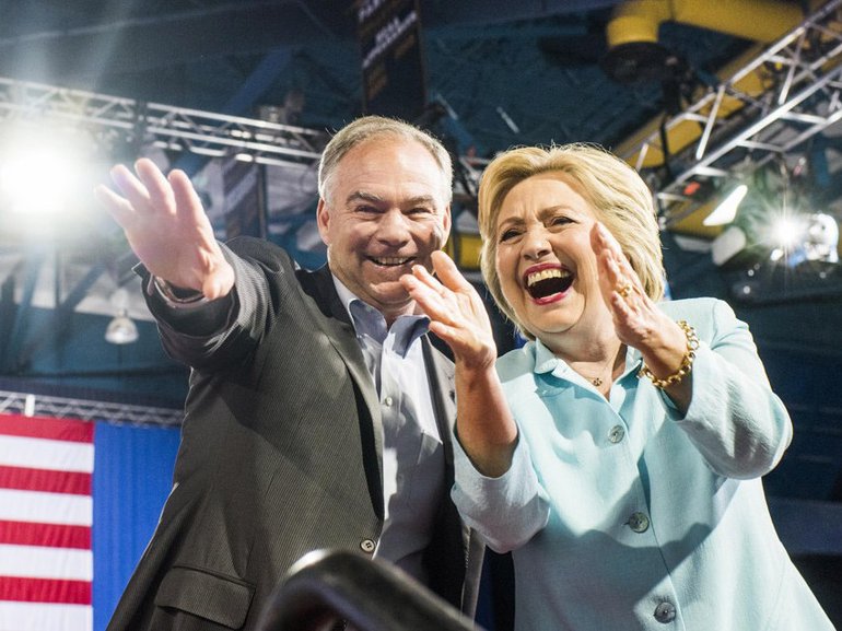 Hillary Clinton’s former running mate for the 2016 Presidential election is in the country for a series of engagements.