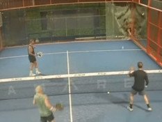 CCTV footage shows the moment the entire glass panel shatters on top of Dee Saban as he falls to the ground.