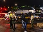 A gray Range Rover is towed from the parking lot of a Culver’s after deputies and FBI investigators searched it inside and out, in Tucson, Ariz. on Friday Feb. 13, 2026. It was unclear if the activity was related to the Guthrie case. (Cassidy Araiza/The New York Times)