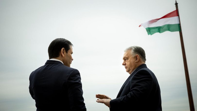 Marco Rubio is backing Viktor Orbán ahead of Hungary’s April election, during a visit to Budapest.