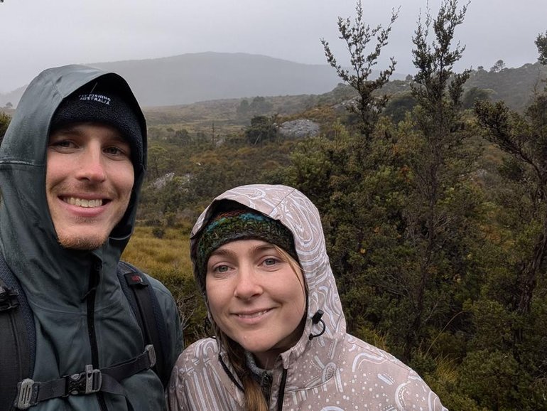 Mikaela Carroll and her partner Ryan have left Brisbane behind and relocated to Tasmania. (HANDOUT/Mikaela Carroll)