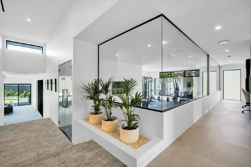 The house includes a gym.