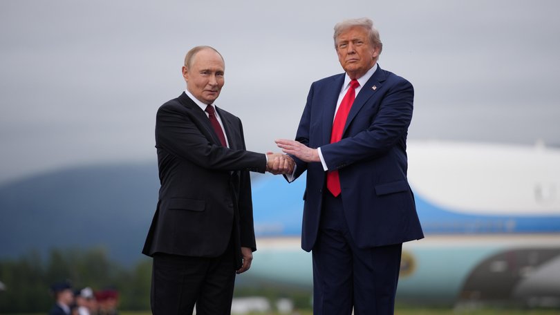 Putin and Trump in Anchorage, Alaska last year. 