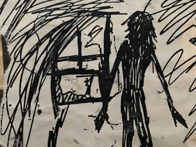 The survivor of a 1988 abduction and assault at St Kilda produced artwork about her experience. (HANDOUT/VICTORIA POLICE)