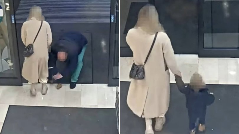 Shocking footage shows a man violently trying to snatch a one-year-old from her mother’s arms. WARNING: Distressing content.
