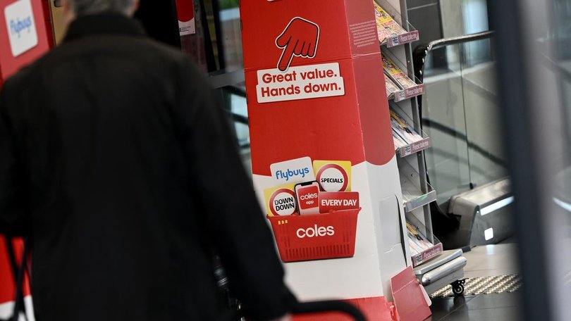 The "down down" campaign allowed more retail price cuts as supply costs rose, a Coles boss says. (Joel Carrett/AAP PHOTOS)