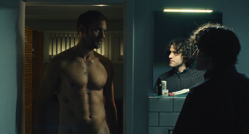 Alexander Skarsgard and Harry Melling in Pillion.