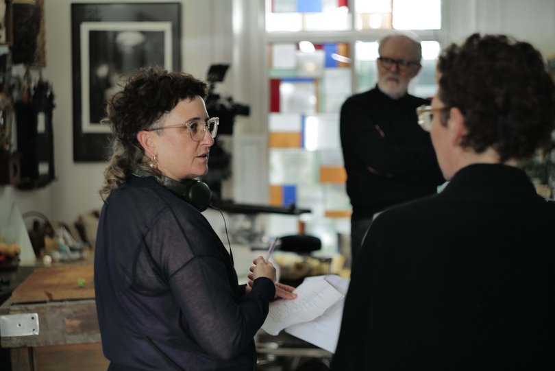 Sophie Hyde on the set of Jimpa.