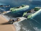 The Landing Craft Medium (LC-M) will provide enhanced transport and deployment capability to a range of landing sites, dramatically increasing the persistence, mobility and survivability of forward deployed land forces. These vessels are lightly armed for self-protection and capable of transporting Army’s fleets of tracked and wheeled vehicles. 

Weighing around 500 tonnes, LC-M is intended to carry one Abrams Tank, four HIMARS or one Redback Infantry Fighting Vehicle up to a range of approx. 1200 nautical miles (approx. 2222 km). 

The Amphibious Vehicle Logistics (AV-L) will provide over-the-shore mobility and sustainment to the Integrated Force in littoral environments inaccessible to landing craft or vehicles. The AV-L will provide access over beaches and through waterways that may be clogged with obstacles and debris.