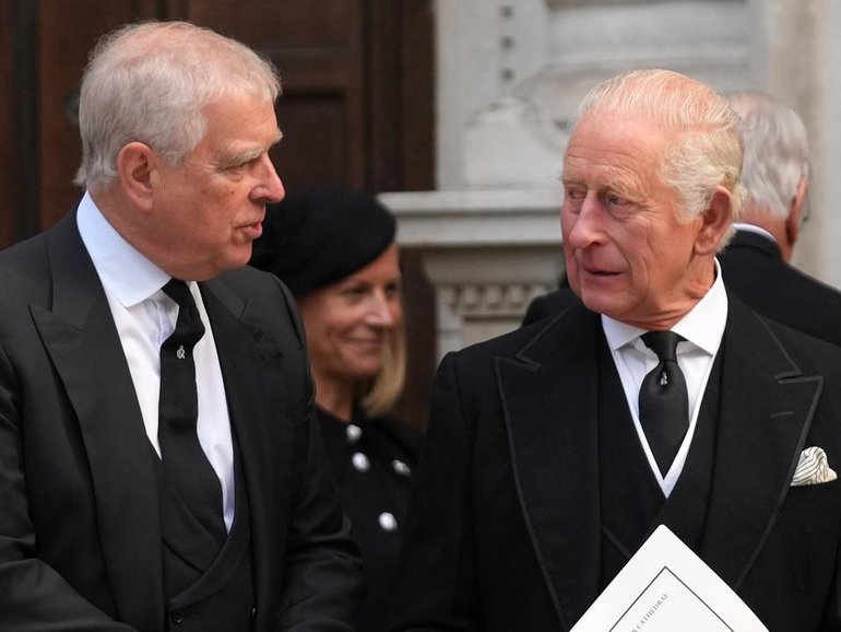 King Charles and Andrew Mount-Batten Windsor.