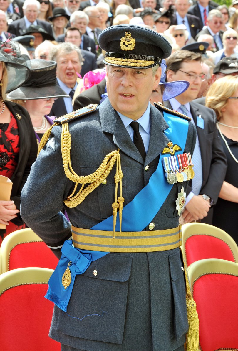 Prince Andrew, Duke of York attends the official unveiling of the Bomber Command Memorial by Queen Elizabeth II at Green Park on June 28, 2012 in London, England.