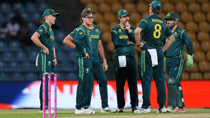 KANDY, SRI LANKA - FEBRUARY 20: Adam Zampa of Australia celebrates the wicket of Muhammad Nadeem of Oman during the ICC Men's T20 World Cup India & Sri Lanka 2026  match between Australia and Oman at Pallekele Cricket Stadium on February 20, 2026 in Kandy, Sri Lanka. (Photo by Sameera Peiris-ICC/ICC via Getty Images)