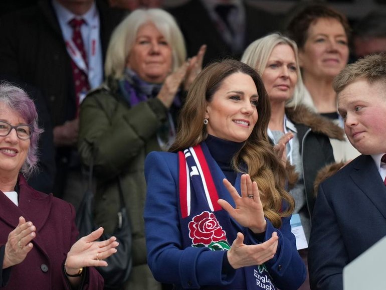 Kate, Princess of Wales, has made a solo public appearance after the King's brother's arrest. (AP PHOTO)