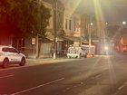 Two young men have been left with serious injuries after they were stabbed on a Melbourne street in the early hours of Sunday.