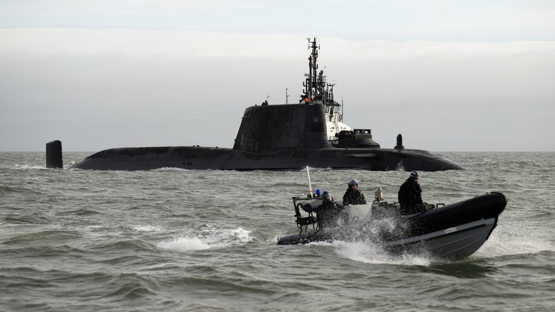 HMS Anson has arrived at Perth’s HMAS Stirling naval base