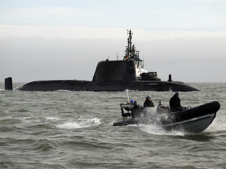HMS Anson has arrived at Perth’s HMAS Stirling naval base