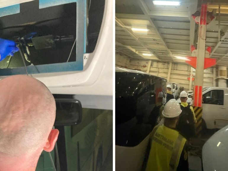 Cocaine hidden behind bus television uncovered in SA