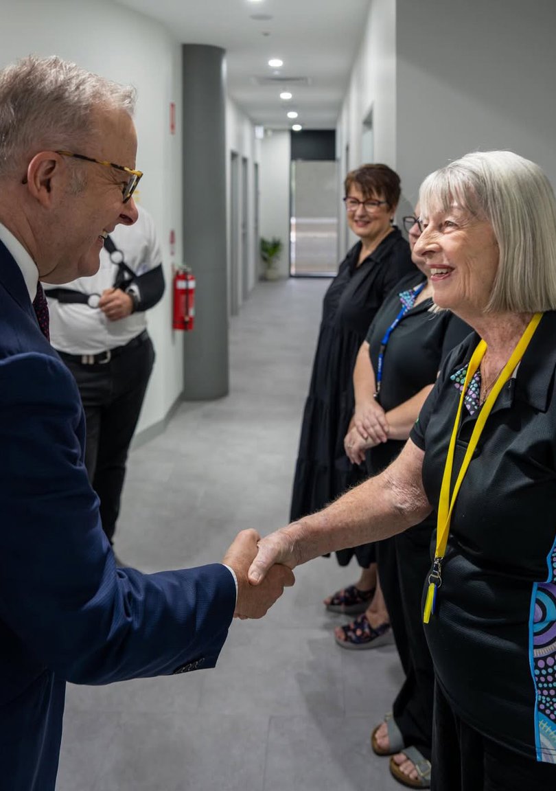 Prime Minister Anthony Albanese at a Medicare Urgent Care Clinic in Albury today. 