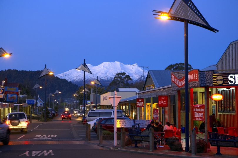 Ohakune at night.