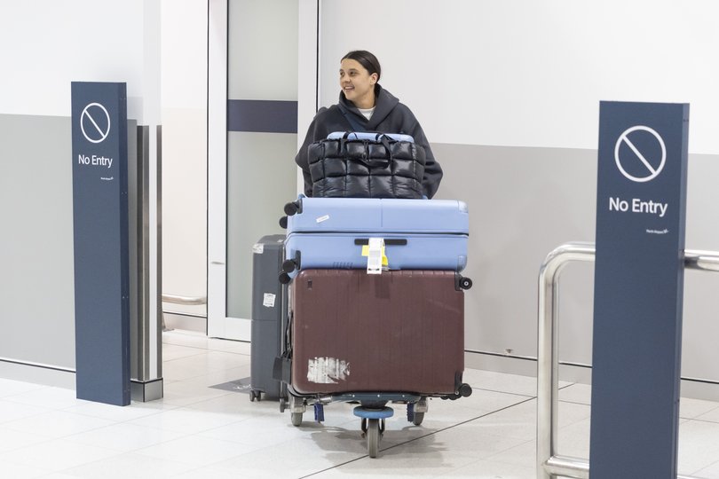 Sam Kerr has arrived in Perth ahead of the Women’s Asian Cup.