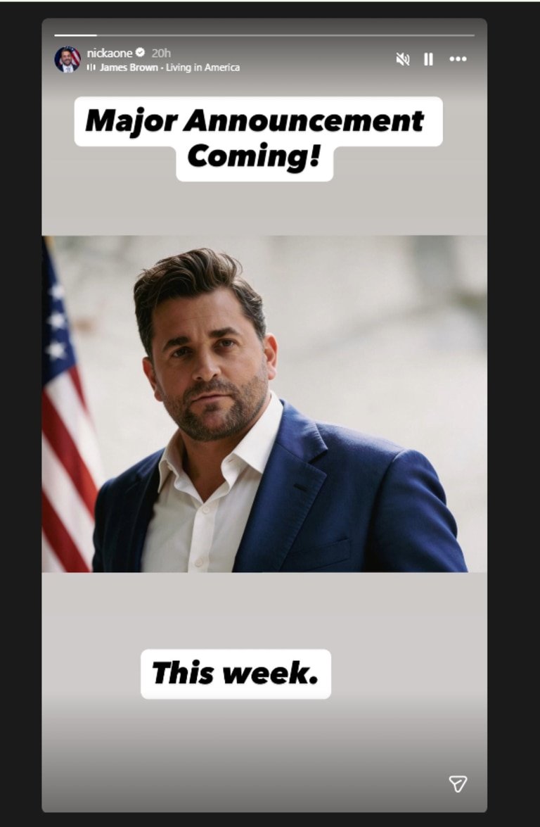 Supporters could expect an announcement this week, he said. Picture: Instagram