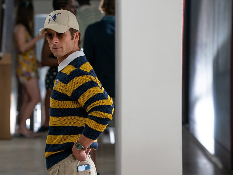 How are we supposed to reconcile a murderer killing off relatives for a multibillion-dollar fortune when he’s played with so much charisma by someone as effortlessly charming as Glen Powell?