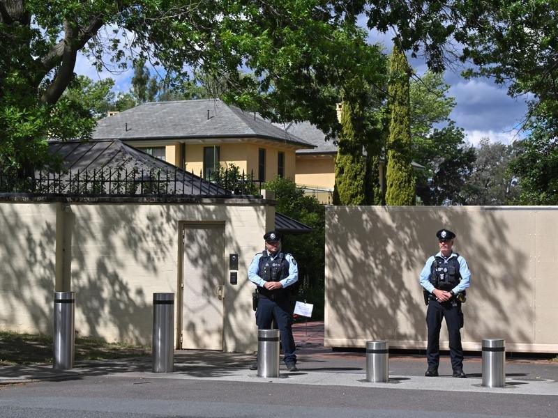 Prime Minister Anthony Albanese was evacuated from The Lodge on Tuesday night. (Mick Tsikas/AAP PHOTOS)