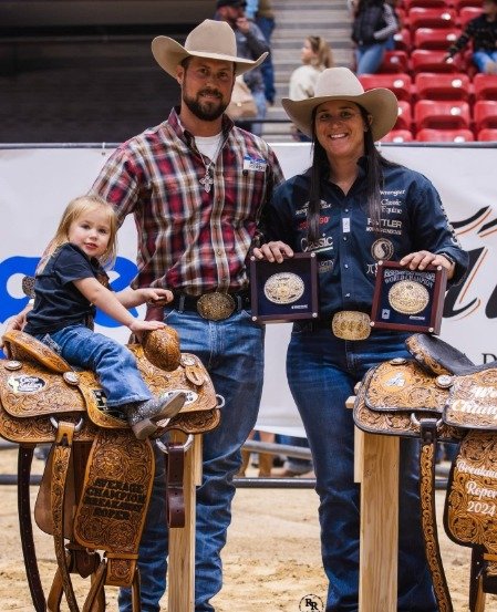 Oaklynn Rae, pictured with father Ryan Domer and Kelsie Domer.
