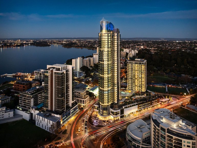 The twin tower complex known as Civic Heart in South Perth.