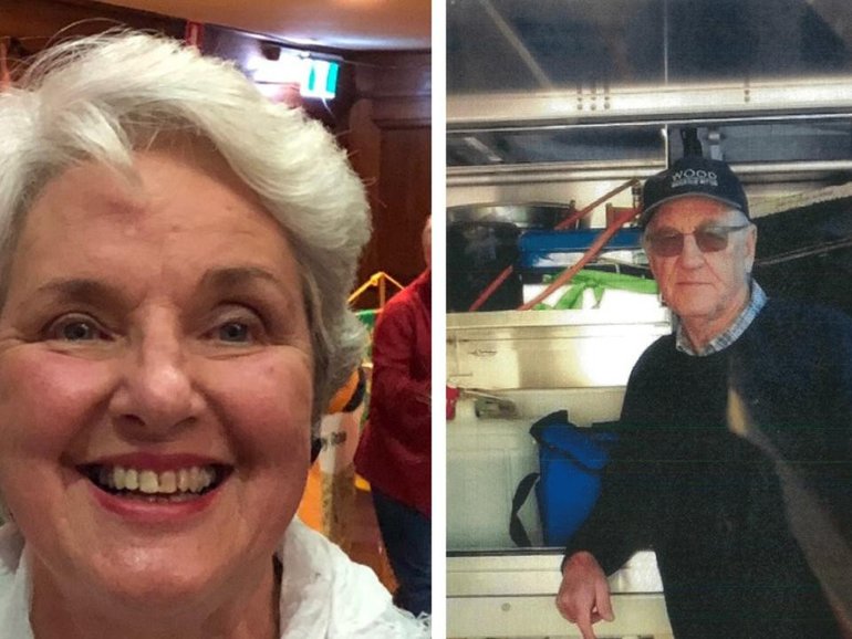 Carol Clay and her partner Russell Hill. Supplied