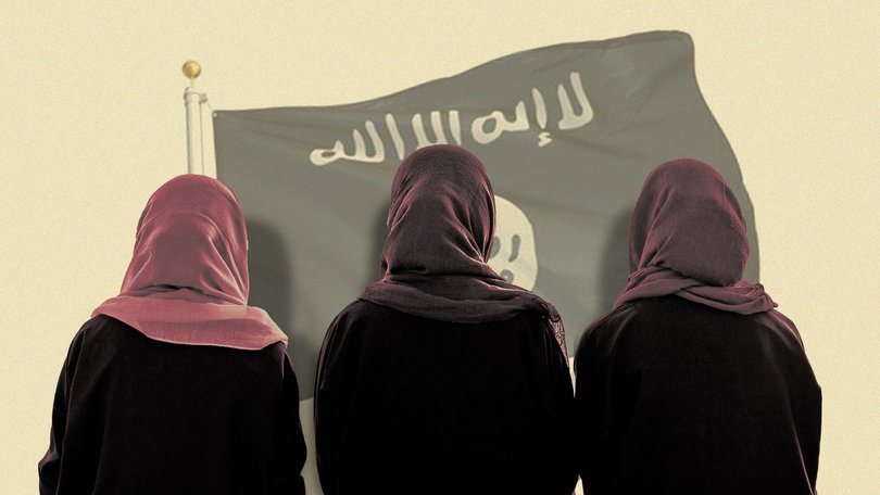 Two ISIS brides held separately in Syria.