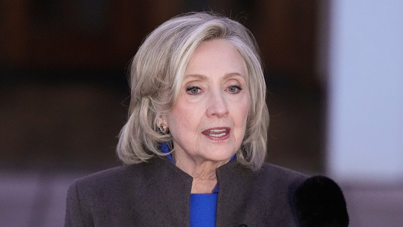 Former Secretary of State Hillary Clinton speaks after testifying before US House lawmakers as part of a congressional investigation into convicted sex offender Jeffrey Epstein.