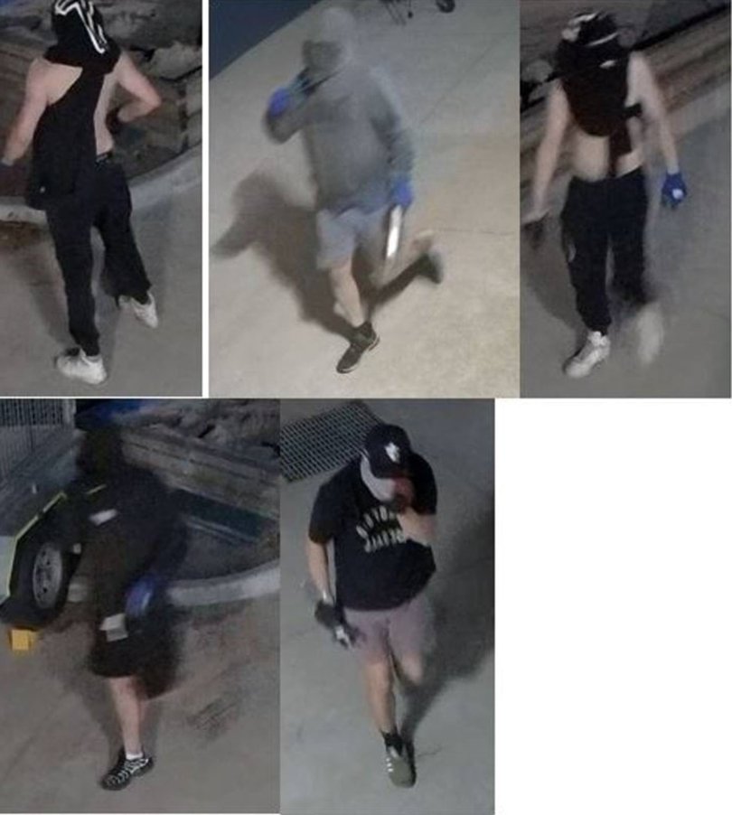 The four offenders caught on camera. Picture: Victoria Police