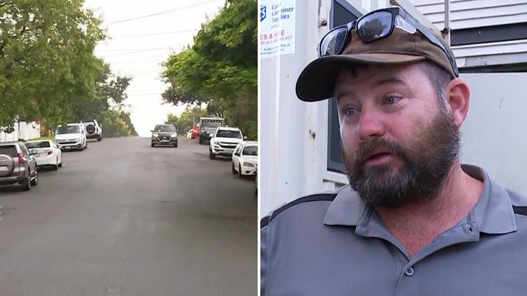 Hero tradie chases off would be thief who tried to steal car with young child inside in Brisbane.