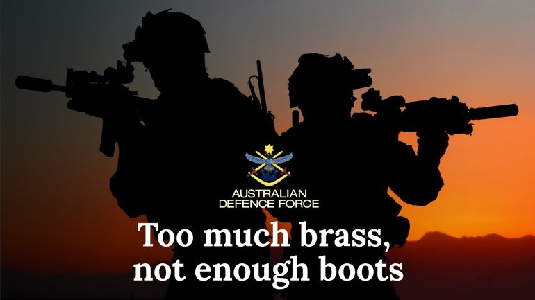 NEWS WORTHY: ADF has too much brass, not enough grunts.
