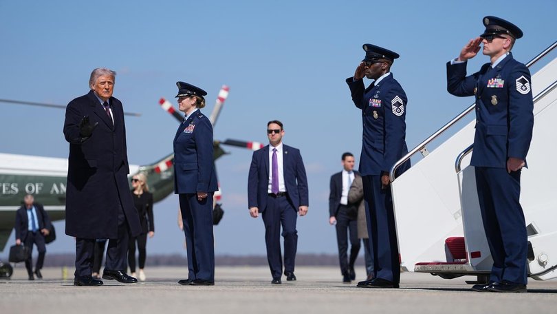 A massive US military presence is in the Middle East region waiting on Donald Trump's order. 