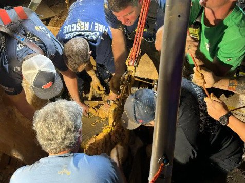 36-year-old Andrew Giddens has been rescued from Mud After Going Days Without Food and Water supplied/Palatka Fire Department
