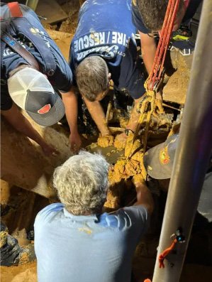 Andrew Giddens was rescued from mud after days going without food or water. 