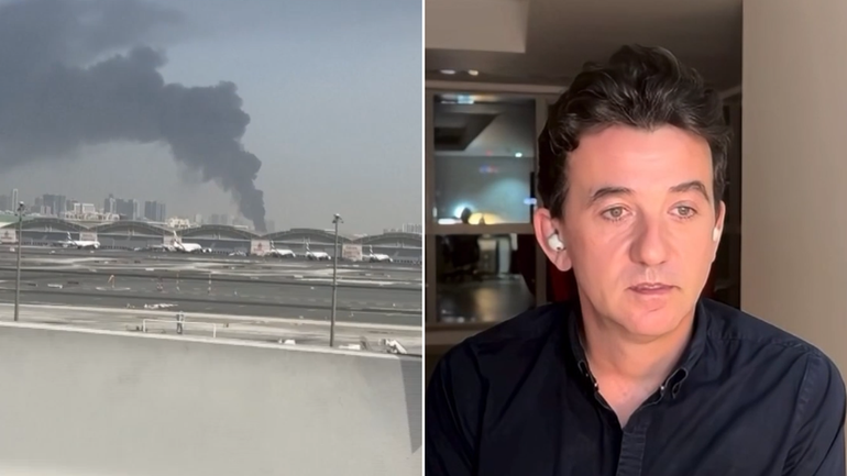 Australian living in Dubai, Lachlan Kitchen, said he is “alert” but not alarmed amid missile strikes