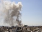 Smoke rises after coordinated U.S. and Israeli airstrikes in Tehran, Iran, on Sunday, March 1, 2026, as joint military operations hit targets in the capital. (Arash Khamooshi/The New York Times)