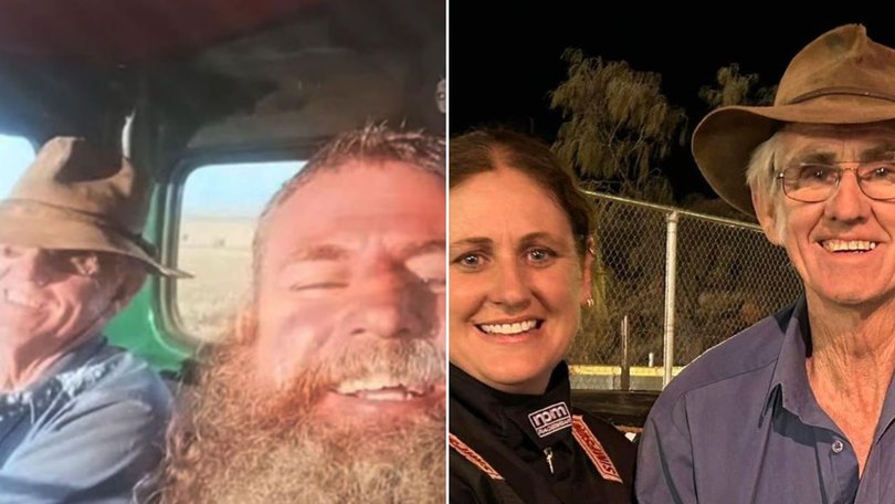 Darran Hyman his father, Trevor, and Darran’s sister Kylie Foley with Trevor.