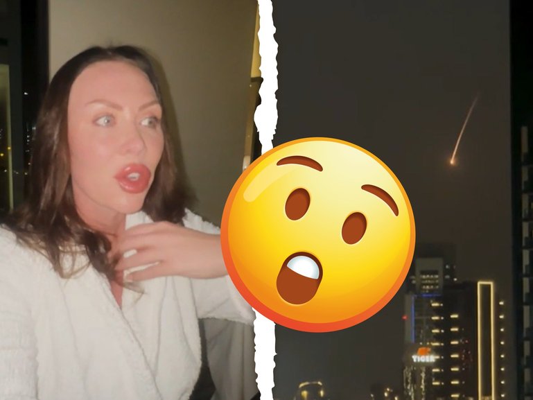 Louise Starkey, who has lived in the United Arab Emirates for two years, posted a video of the missiles saying she was understandably “so scared” by the conflict reaching the Middle Eastern nation.