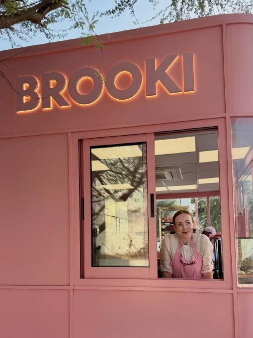 Brooke Bellamy at her pop-up bakery store in Abu Dhabi. Picture Facebook