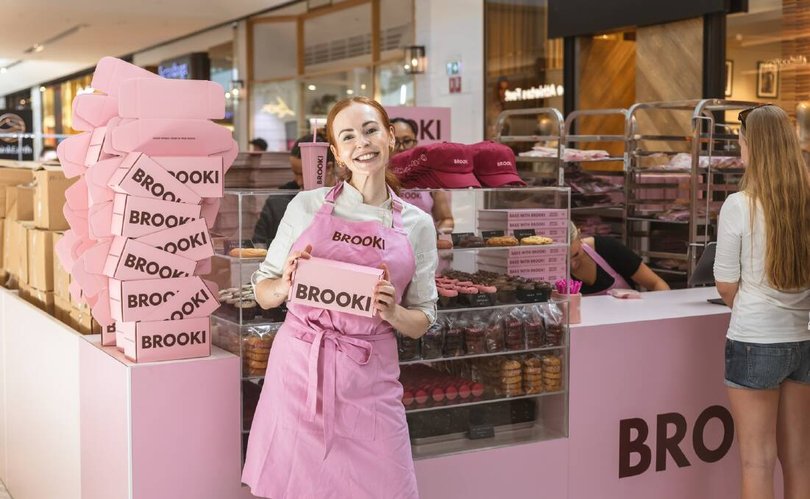 Brooke Bellamy at one of her pop-up stores. Picture Facebook