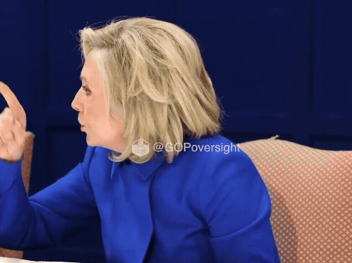 Hillary Clinton storms out of the deposition.