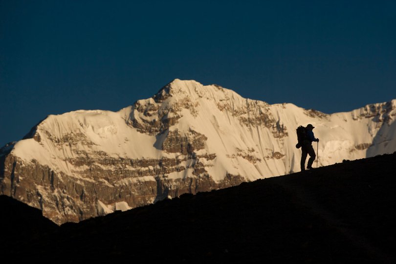 Mt. Aconcagua near Puente del Inca, Mendoza, Argentina.  