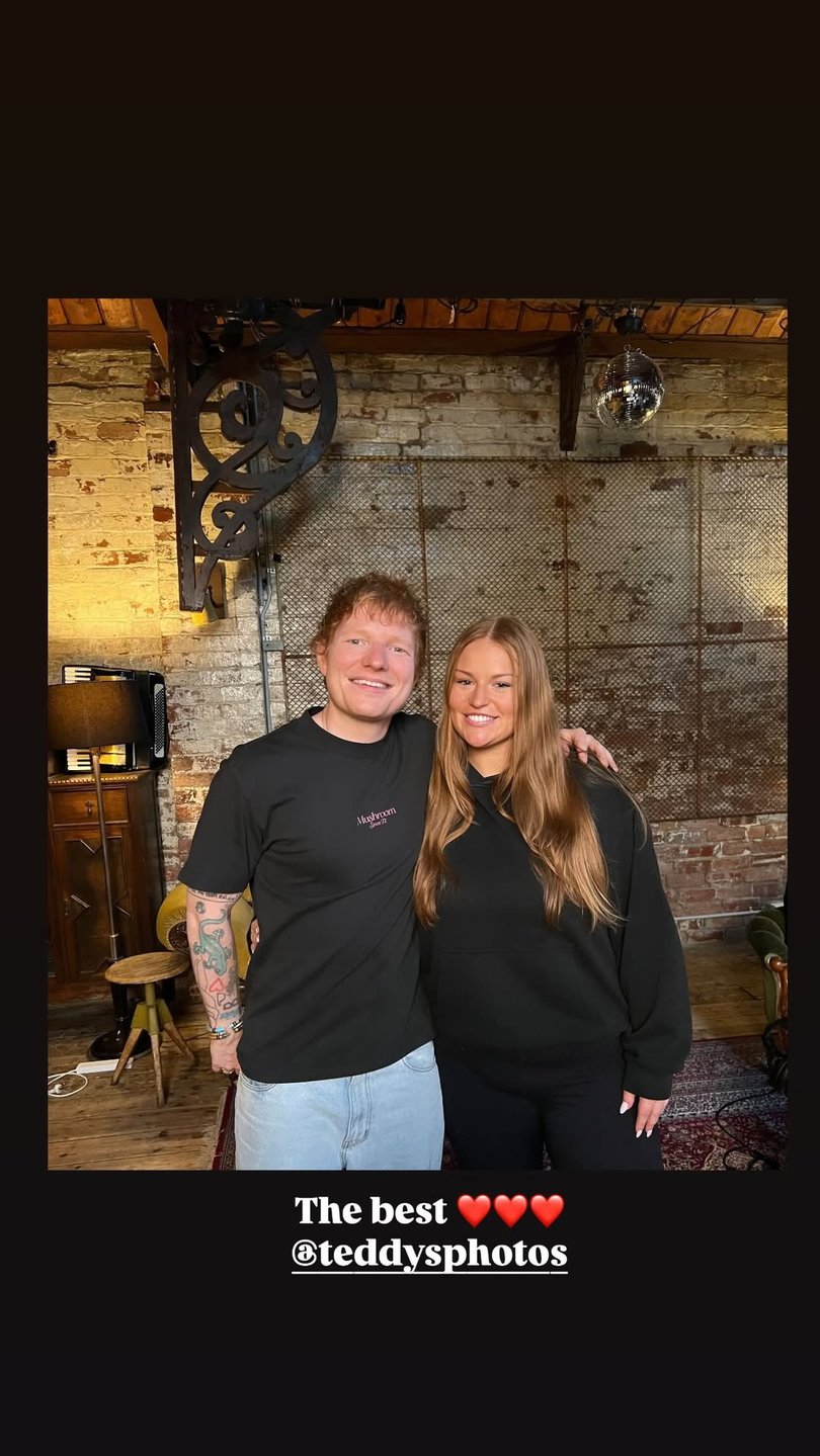 Summer Warne shared this picture with singer Ed Sheeran over the weekend. Sheeran was close friends with her late father, Shane Warne.