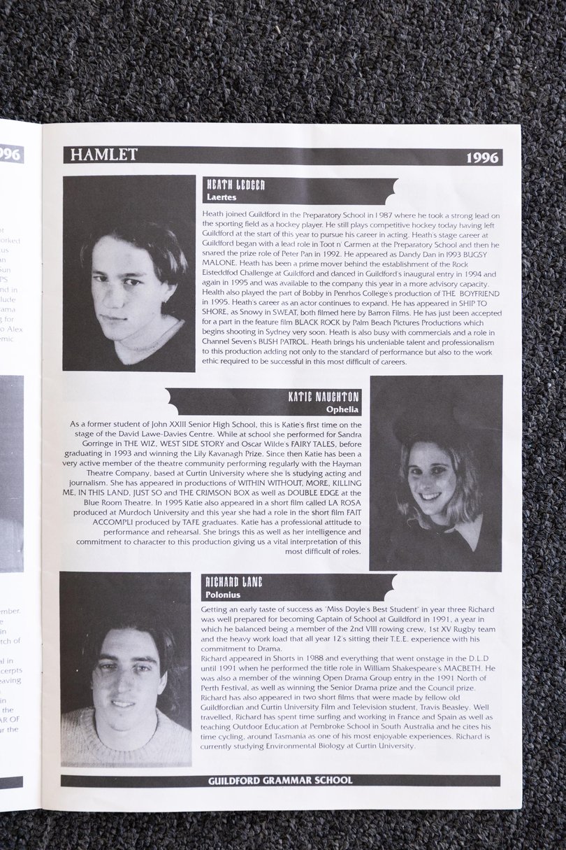 Heath Ledger in Hamlet.