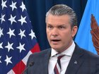 Pete Hegseth says a hit on an Iranian warship is the first such attack on a foe since World War II. 